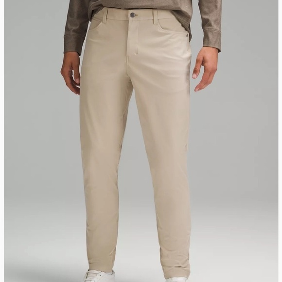 LULULEMON ABC Slim Fit 5 Pocket Pant Mens 34 inch Warpstreme Trench Tan Sz 30 - Picture 13 of 13